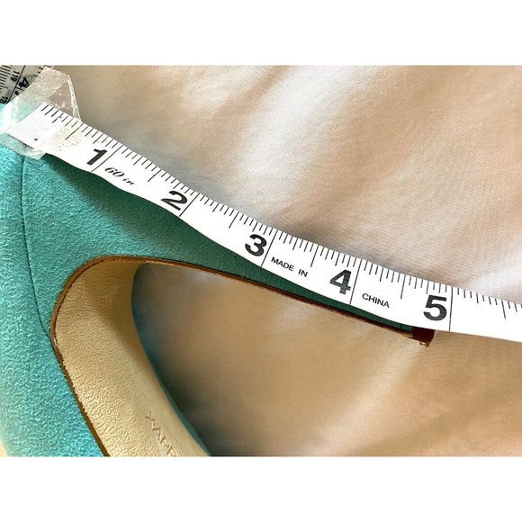XAppeal Turquoise Size 8 Microfiber 5” Stiletto Heel Platform Pump Shoe - Picture 4 of 7